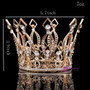 Royal Wedding Tiara Bridal Pageant Beauty Contest Rhinestone Tiara Rose gold color