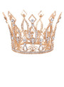 Royal Wedding Tiara Bridal Pageant Beauty Contest Rhinestone Tiara Rose gold color