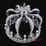Luxury Vintage Silver Color Rhinestone Simulated Pearl Wedding Crown