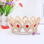 Queen Princess Tiara Red Crystal Bridal Tiaras Wedding Crown for Bride