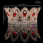 Queen Princess Tiara Red Crystal Bridal Tiaras Wedding Crown for Bride