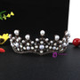 Crystal Pearl Bridal Tiaras Hairband Headpiece Black Rhinestone