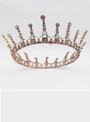 Large Ancient bronze Color Bridal Tiara Bride Queen King Crown Hair Ornaments Wedding Bridal