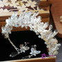 Luxury Clear Crystal Baroque Butterfly Wedding Crowns Bridal Tiara