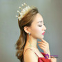Princess Wedding Bridal Hair Crown Handmand Pearl Hair Jewelry