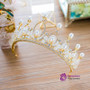 Princess Wedding Bridal Hair Crown Handmand Pearl Hair Jewelry
