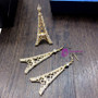 Gold Eiffel Tower Designs Hair Crown Earring Rings Bridal Wedding