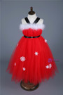 Children Christmas Dresses for Girls New Year Clothes Kids Baby Girls Party Red Tulle