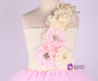 Pink Princess Flower Girl Dresses Wedding Ball Gowns Rose Petals