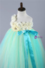 Pink Green Baby Girls Tulle Dress Children Pageant Party Wedding Birthday