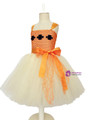 Beige Orange Girls Dress For Kids Birthday Party Girls Clothes Tulle Princess Dress