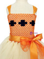 Beige Orange Girls Dress For Kids Birthday Party Girls Clothes Tulle Princess Dress