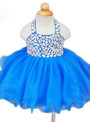 Royal Blue Littler Flower Girl Dresses 2017 Cheap Halter Neck Ruffles