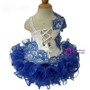 Ball Gowns Royal Blue Ruffle Crystal Little Kids Prom Party Dresses