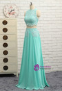 Chiffon Lace Two Pieces Long Prom Gown Evening Dresses Evening Gown