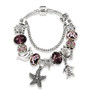 Women Charm Bracelets Fashion Purple Crystal Glass Bracelets & Bangles