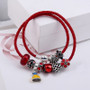Women Bangles Snow White Dress Charms Bead Bracelet for Ladies
