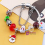 Silver Charms Beads pan Bracelets Fit European children Christmas Gift for Womens Jewelry