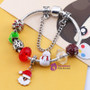 Silver Charms Beads pan Bracelets Fit European children Christmas Gift for Womens Jewelry