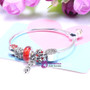 Red Crystal Charm Love Pendants For Women charm bracelet femme Wedding