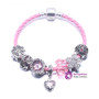 European Love Heart Charm Bracelet DIY Beads Fits Original Bracelets & bangles