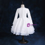 Long sleeved children's dress puffy princess dress and white gauze girl
