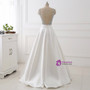 White Real Image Sparkly Beading Bodice Long Prom Party Gown Sexy Backless V Neck
