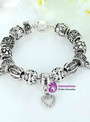 Silver Charm Bracelet & Bangle Silver With Heart