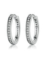 925 Sterling Silver CZ Simple Female Hoop Earrings