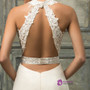 Halter Backless Fishtail High Split Korean Wedding Dresses
