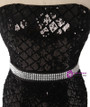 In Stock:Ship in 48 hours Strapless Sheath Black Prom Dress