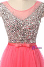 In Stock:Ship in 48 hours  A-Line Pink Tulle Prom Dress