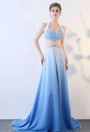In Stock:Ship in 48 hours A-Line Chiffon Prom Dress