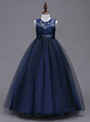 In Stock:Ship in 48 hours A-line Blue Big Girl Dress
