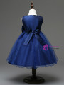 In Stock:Ship in 48 hours Blue Bow Girl Dress