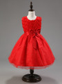 In Stock:Ship in 48 hours Red Bow Girl Dress