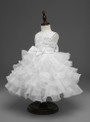 In Stock:Ship in 48 hours White Organza Flower Girl Dress