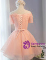 In Stock:Ship in 48 hours Orange Organza Homecoming Dress