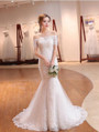 In Stock:Ship in 48 hours Lace Sheath Wedding Dress