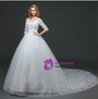 In Stock:Ship in 48 hours Ball Gown Half Sleeve Wedding Dress