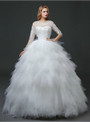 In Stock:Ship in 48 hours Ball Gown Tulle Beading Wedding Dress