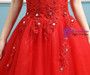 In Stock:Ship in 48 hours Red Tulle Wedding Dress