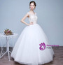 In Stock:Ship in 48 hours Scoop Neck Wedding Dress