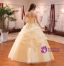 In Stock:Ship in 48 hours Strapless Yellow Wedding Dress