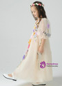 In Stock:Ship in 48 hours Long Sleeve Yellow Flower Girl Dress