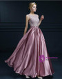 In Stock:Ship in 48 hours A-Line Satin Lace Prom Dress