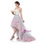 In Stock:Ship in 48 hours Hi Lo Strapless Tulle Prom Dress
