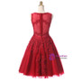 In Stock:Ship in 48 hours Burgundy Lace Short Dresses Embroidery Beaded