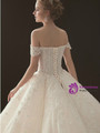 Luxury Ball Gown Off The Shoulder Tulle Haute Couture Wedding Dresses