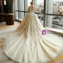 Ball Gown Scoop Appliques Ivory Haute Couture Wedding Dresses